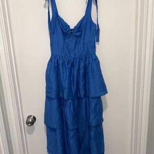 Francesca's Collections Vibrant Blue Midi Dress